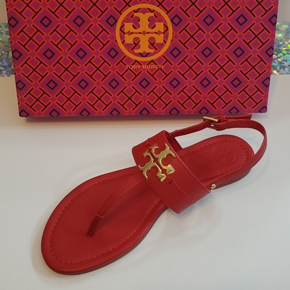 NWT RED SANDALS - Picture 1 of 2